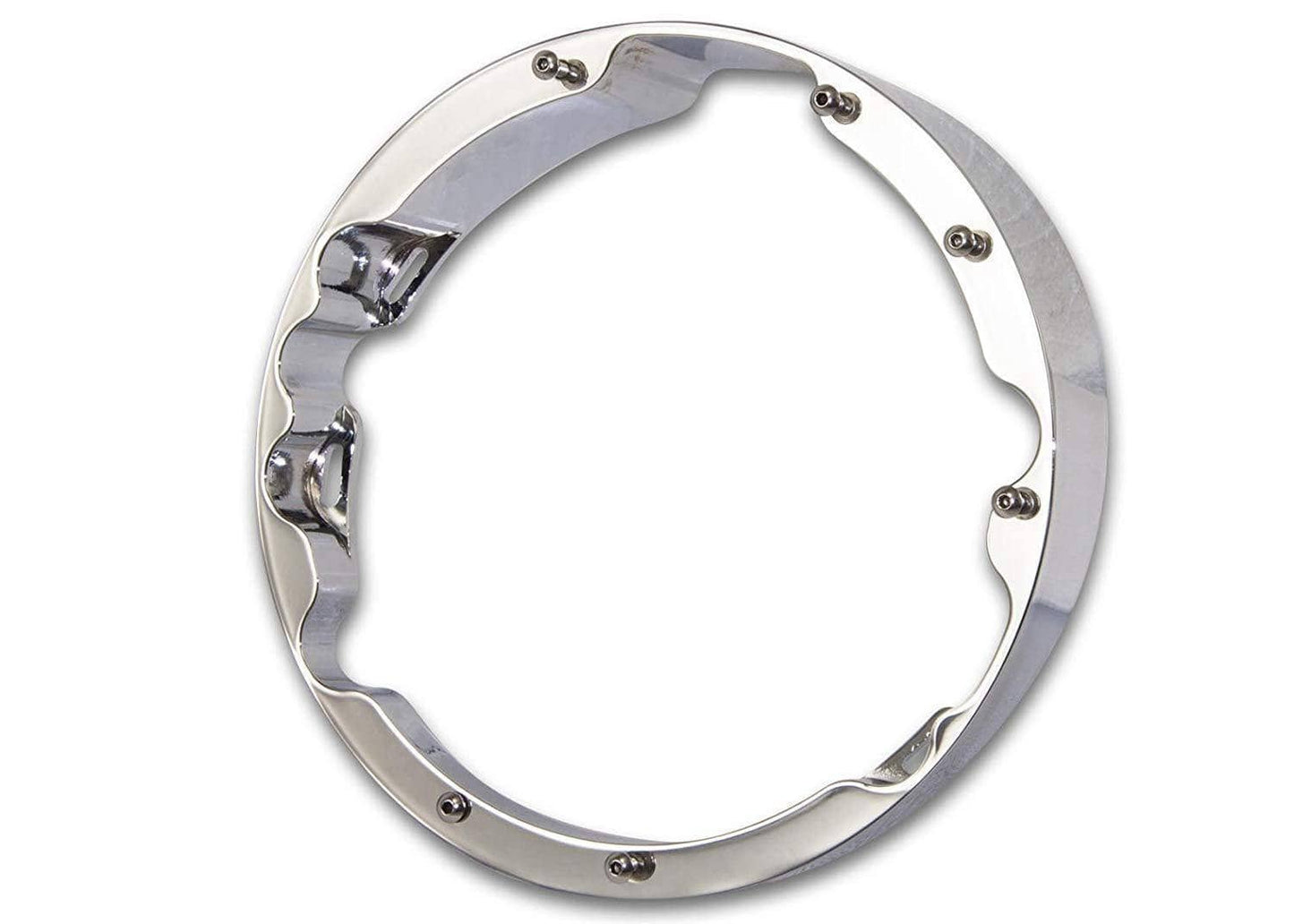 Chrome Raked 7” Headlight Bezel for Harley Davidson 1997-2020 Batwing and Touring Models With 26” and 30” Front Wheel HDHLBK-01C