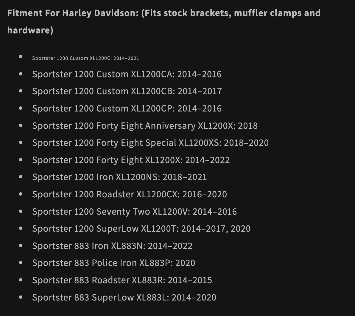 Black Double Slash Cut Slip on Mufflers Exhaust with Full Coverage Heat Shield, For Sportster 2014-2022