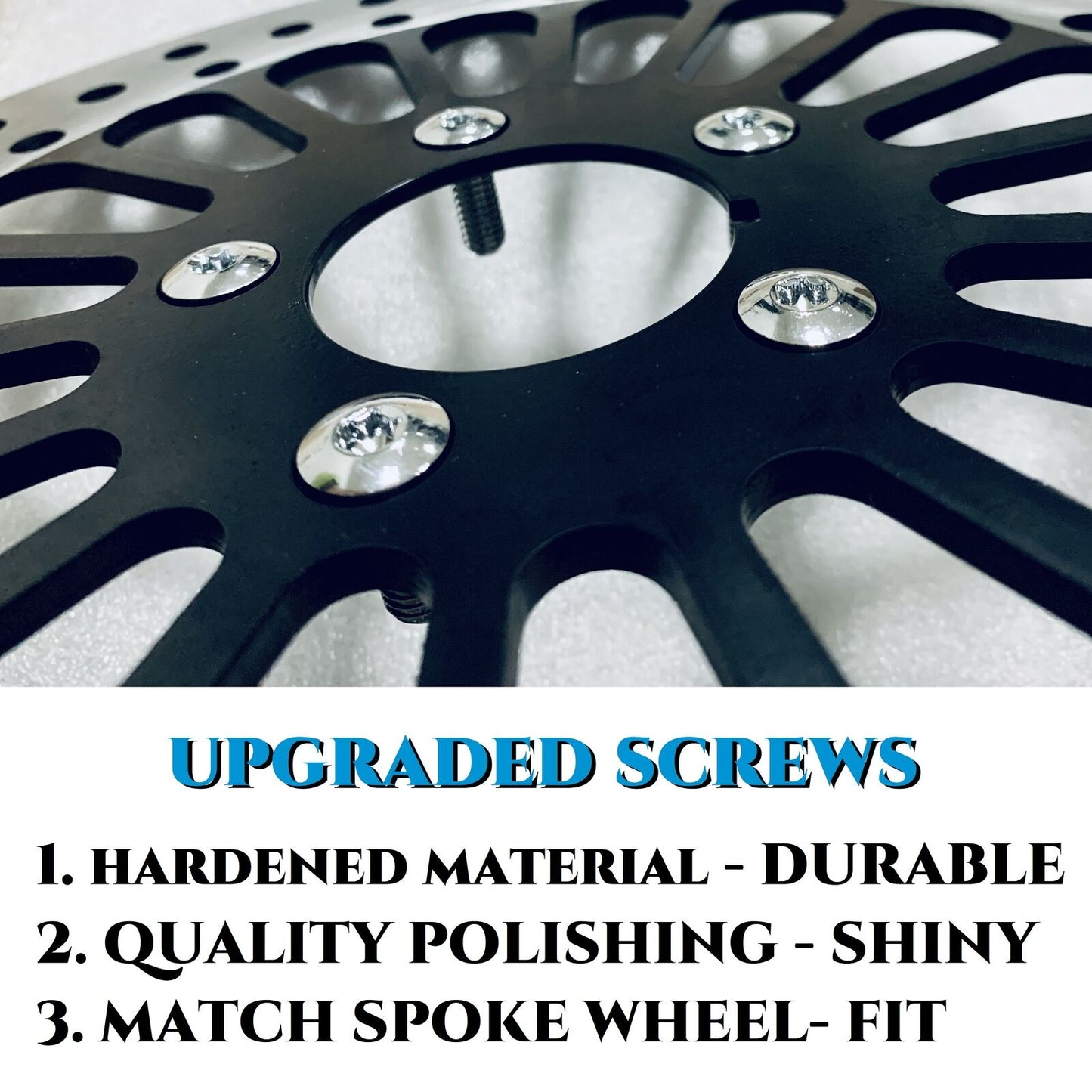 Hardened Front Rotors TORX Bolts for Harley Brake Rotors, OEM 43655 Brake Parts