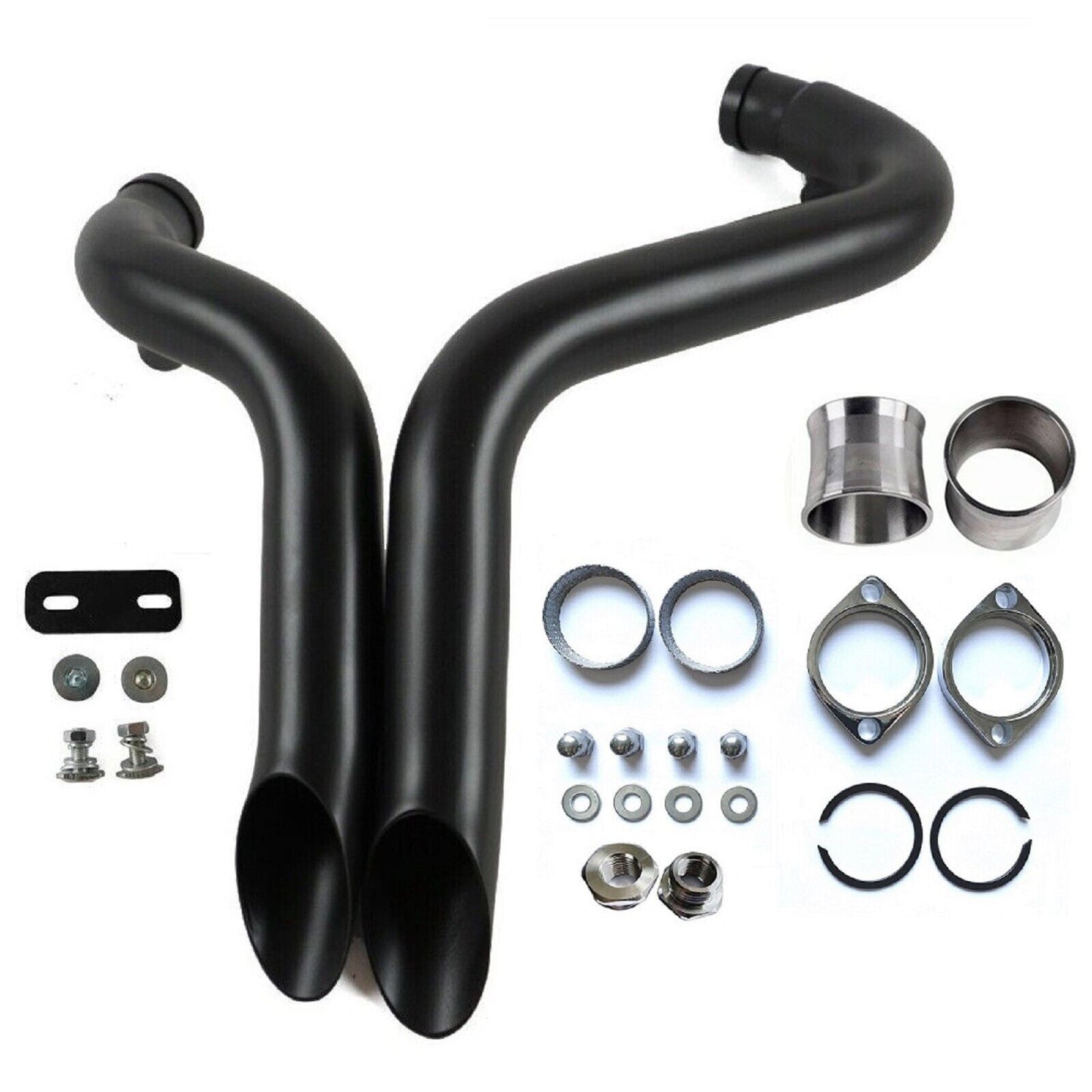 1984-UP 2 inches LAF Drag Pipes Wrapped Exhaust For Harley Softail Sportster 883