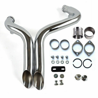 1984-UP 2 inches LAF Drag Pipes Wrapped Exhaust For Harley Softail Sportster 883