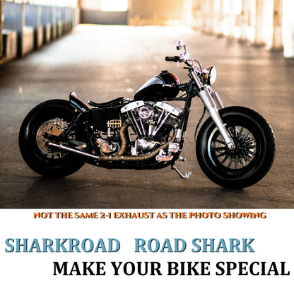 SHARKROAD 2-into-1 Exhaust for Harley Softail Exhaust Pipes, Enhance 2018-up Softail Models