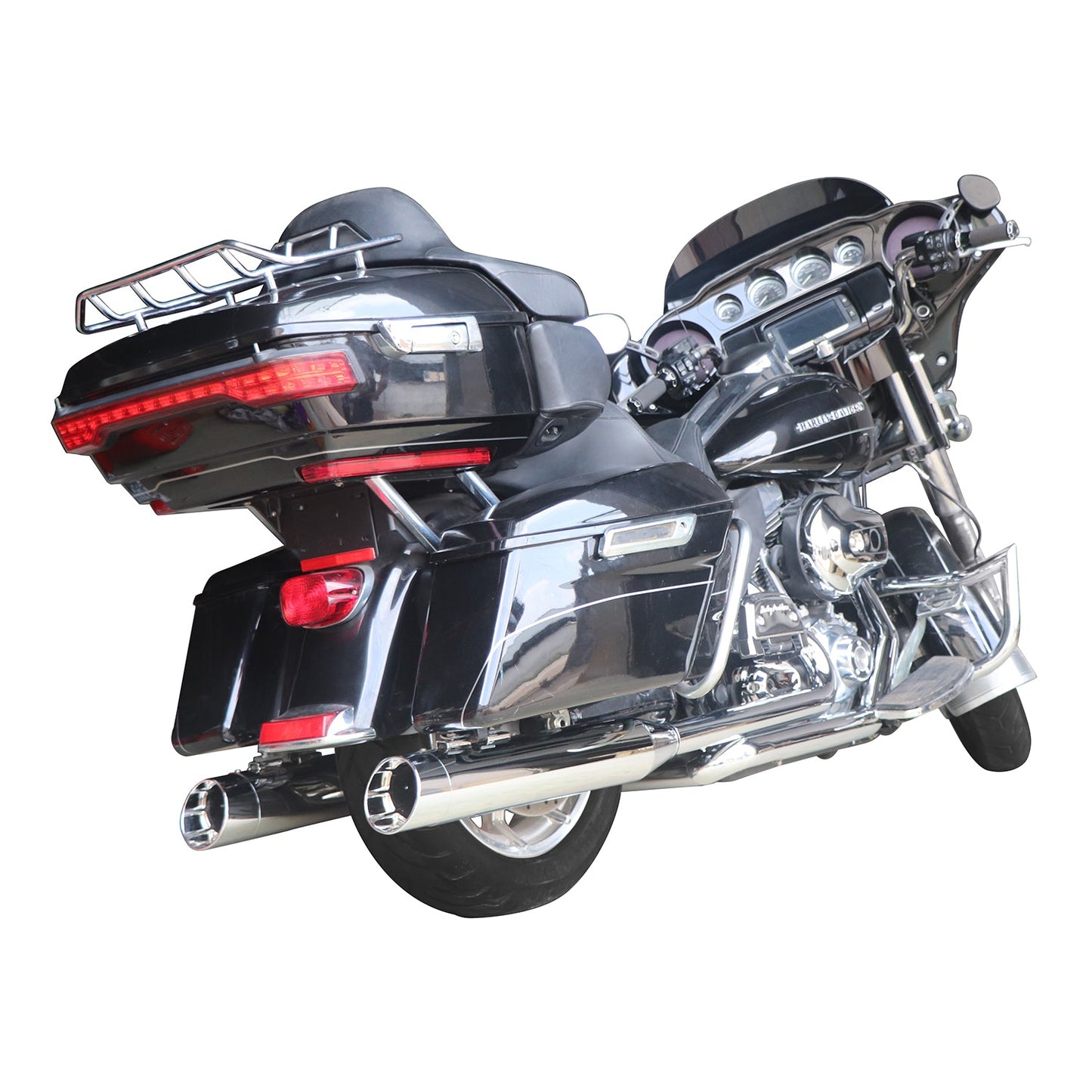 4.5” Chrome Slip On Mufflers Exhaust for Harley Touring 1995-2016 Pro-Baffle.