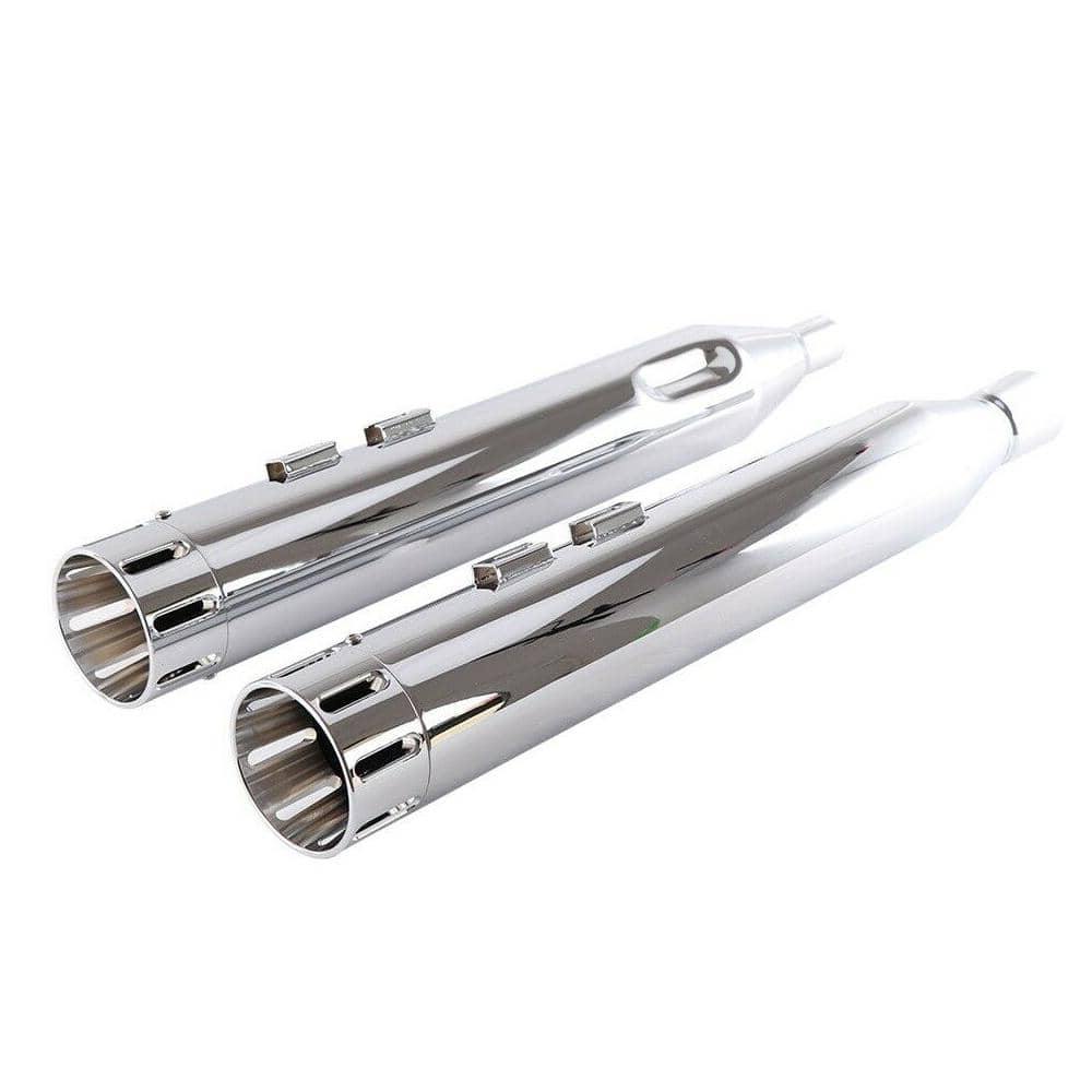 Sharkroad Harley Touring M8 2017-2024 4.5” Chrome Slip On Mufflers PRO BAFFLE