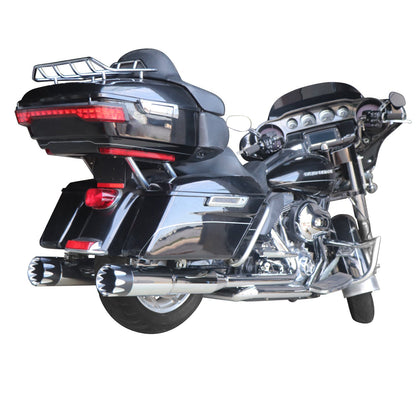 5.0'' Chrome Slip on Mufflers for Harley Touring 1995-2024 Exhaust, Upgrading Style