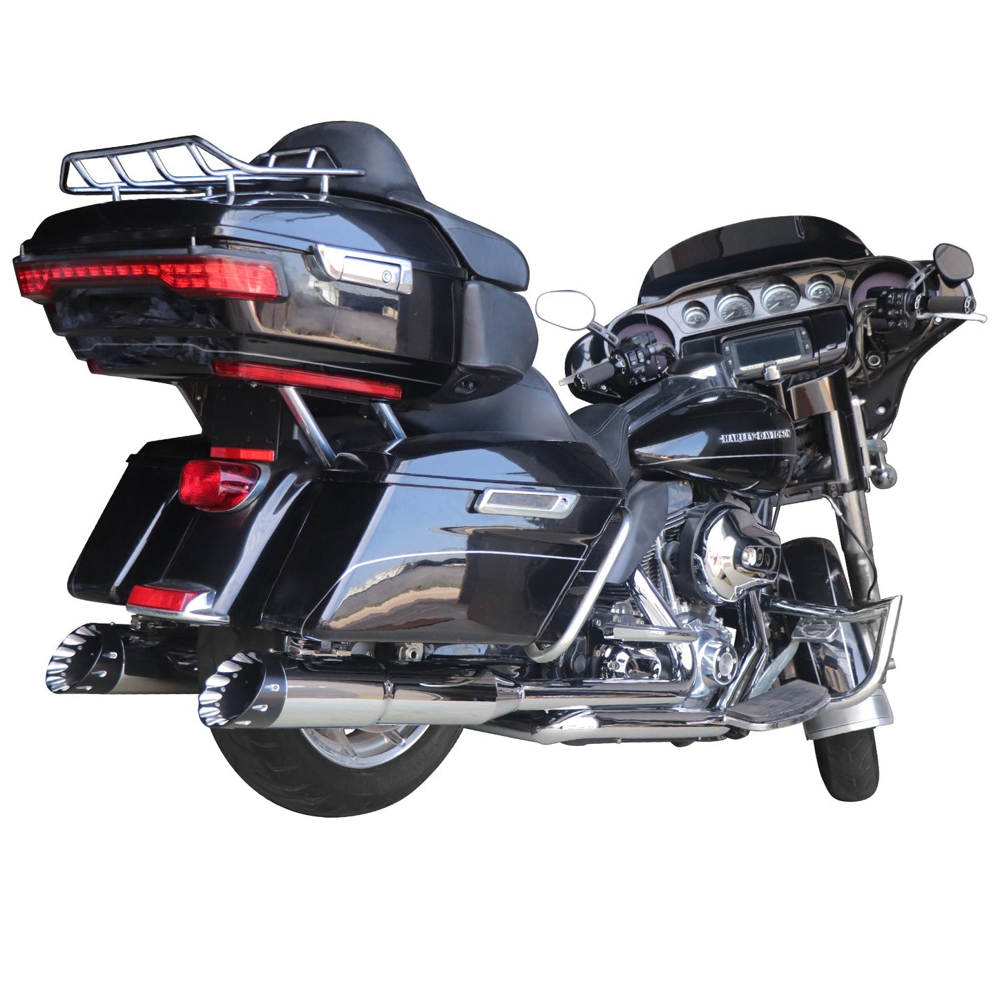 5.0'' Chrome Slip on Mufflers for Harley Touring 1995-2024 Exhaust, Upgrading Style