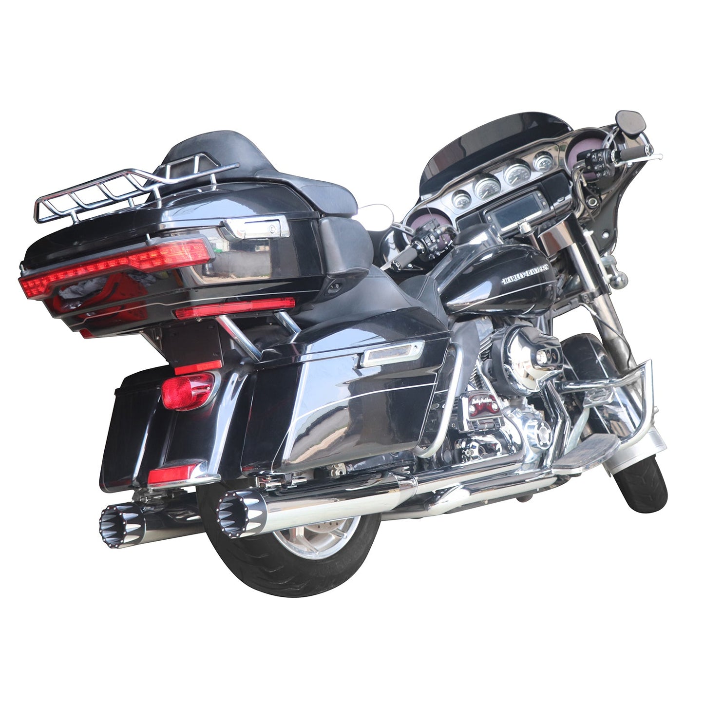 4.5” Chrome Slip On Mufflers Exhaust for Harley Touring 1995-2016 Pro-Baffle.