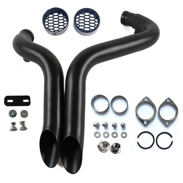 1984-UP 2 inches LAF Drag Pipes Wrapped Exhaust For Harley Softail Sportster 883