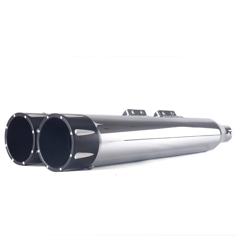 Sharkroad 3.5" Chrome Slip On Mufflers Exhaust for 2018-2024 Softail M8 Black.