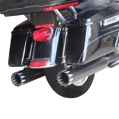 Sharkroad 4.5” Black Slip On Mufflers Exhaust for Harley Touring 1995-2016 PRO BAFFLE