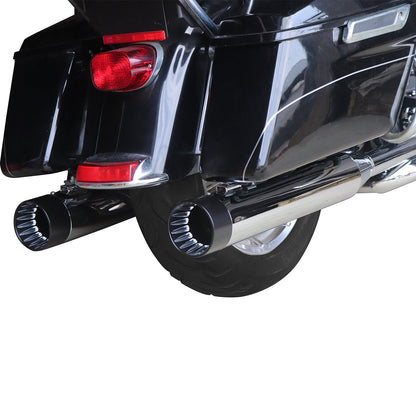 Sharkroad Harley Touring 1995-2016 4.5” Chrome Slip On Mufflers Pro-Baffle.