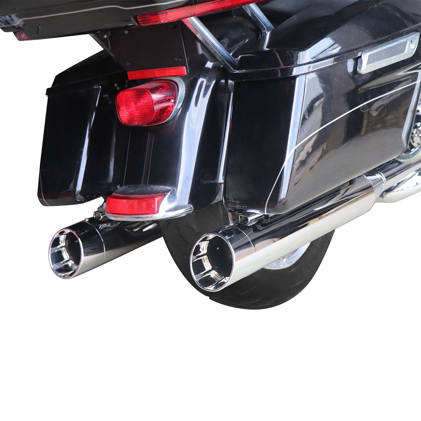 4.5” Chrome Slip On Mufflers Exhaust for Harley Touring 1995-2016 Pro-Baffle.