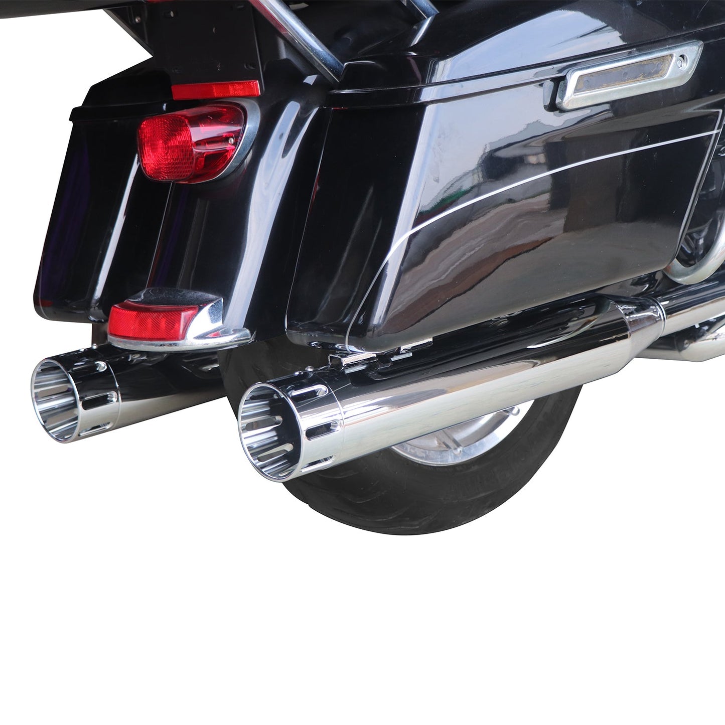 4.5” Chrome Slip On Mufflers Exhaust for Harley Touring 1995-2016 Pro-Baffle.