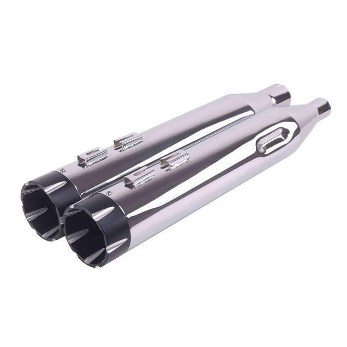 Sharkroad Harley Touring M8 2017-2024 4.5” Chrome Slip On Mufflers PRO BAFFLE