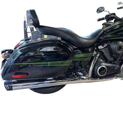 Sharkroad Exhaust Slip On Muffler For Kawasaki Vulcan Voyager 1700 Touring Models.