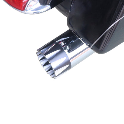 Sharkroad 2017-2024 4” Chrome Slip On Mufflers Exhaust for Harley Touring M8.