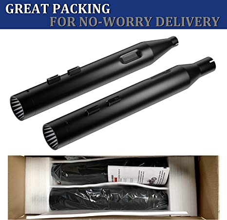 Sharkroad CERAMIC COATING 4.0'' slip on mufflers for 2017-up Touring