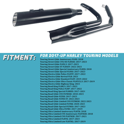 Rumble Tone 2 Into 1 Exhaust For Harley Touring Exhaust 2017-up Models