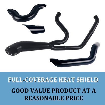 Brushed 2 into 1 Full Length Exhaust Pipe for Harley Road King Touring Brushed 2 into 1 Full Length Exhaust Pipe for Harley Road King Touring