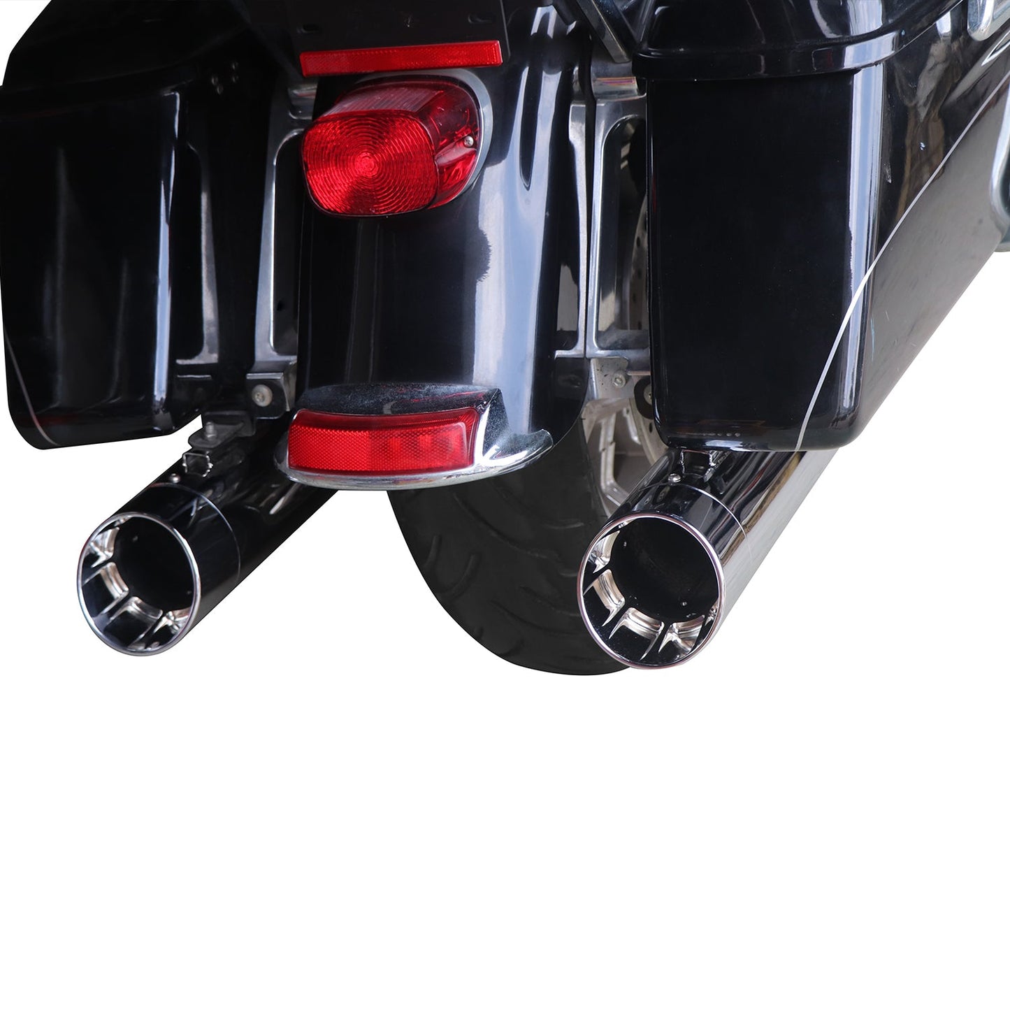 4.5” Chrome Slip On Mufflers Exhaust for Harley Touring 1995-2016 Pro-Baffle.