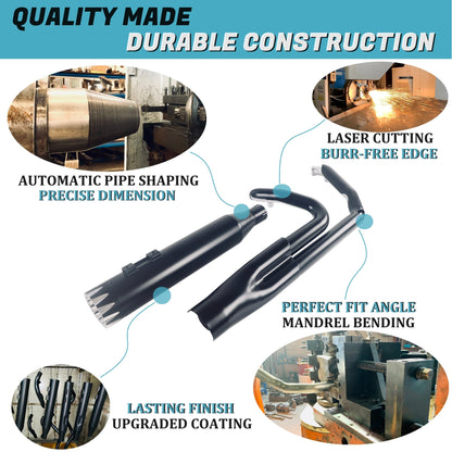 Rumble Tone 2 Into 1 Exhaust For Harley Touring Exhaust 2017-up Models