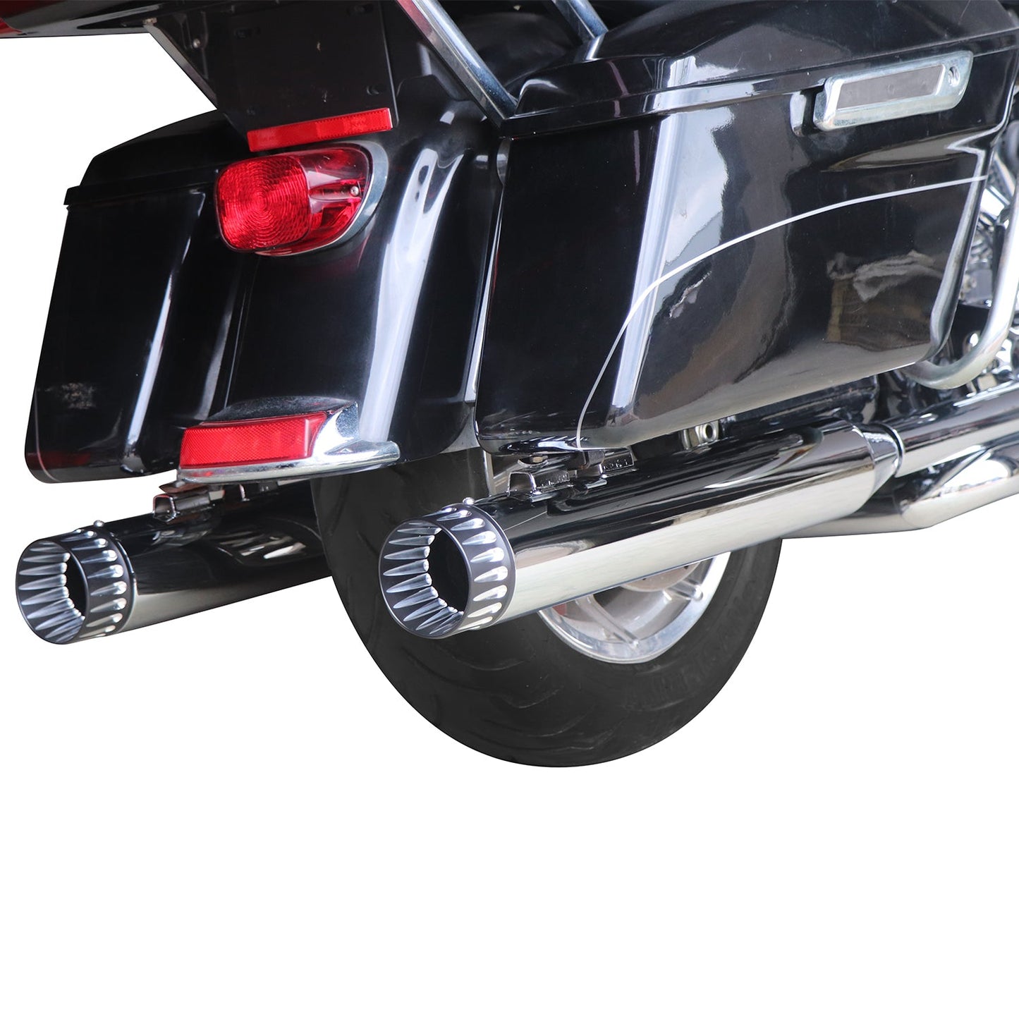 Sharkroad Harley Touring 1995-2016 4.0” Chrome Slip On Mufflers