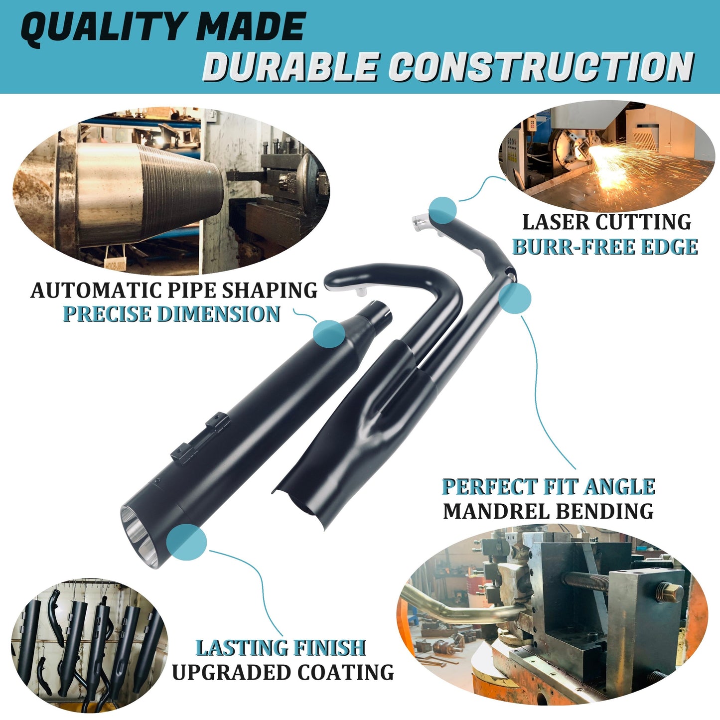 Rumble Tone 2 Into 1 Exhaust For Harley Touring Exhaust 2017-up Models