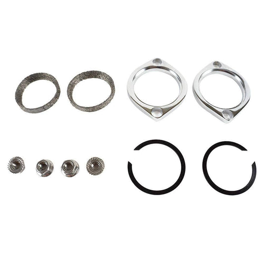 Exhaust Flange Gasket Kit C-Clips Nuts Washers for Harley Evo Sportster Twin Cam HDEX-AC03