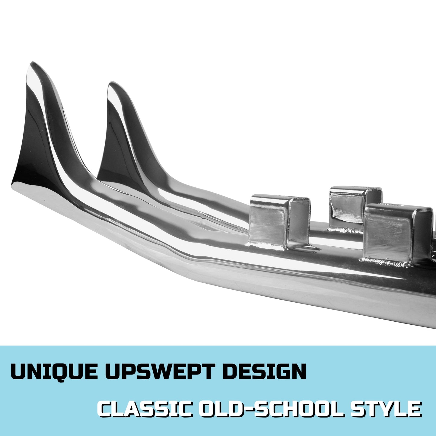 Upswept Fishtail Exhaust for Harley Davidson 17-UP Touring & Bagger Exhaust