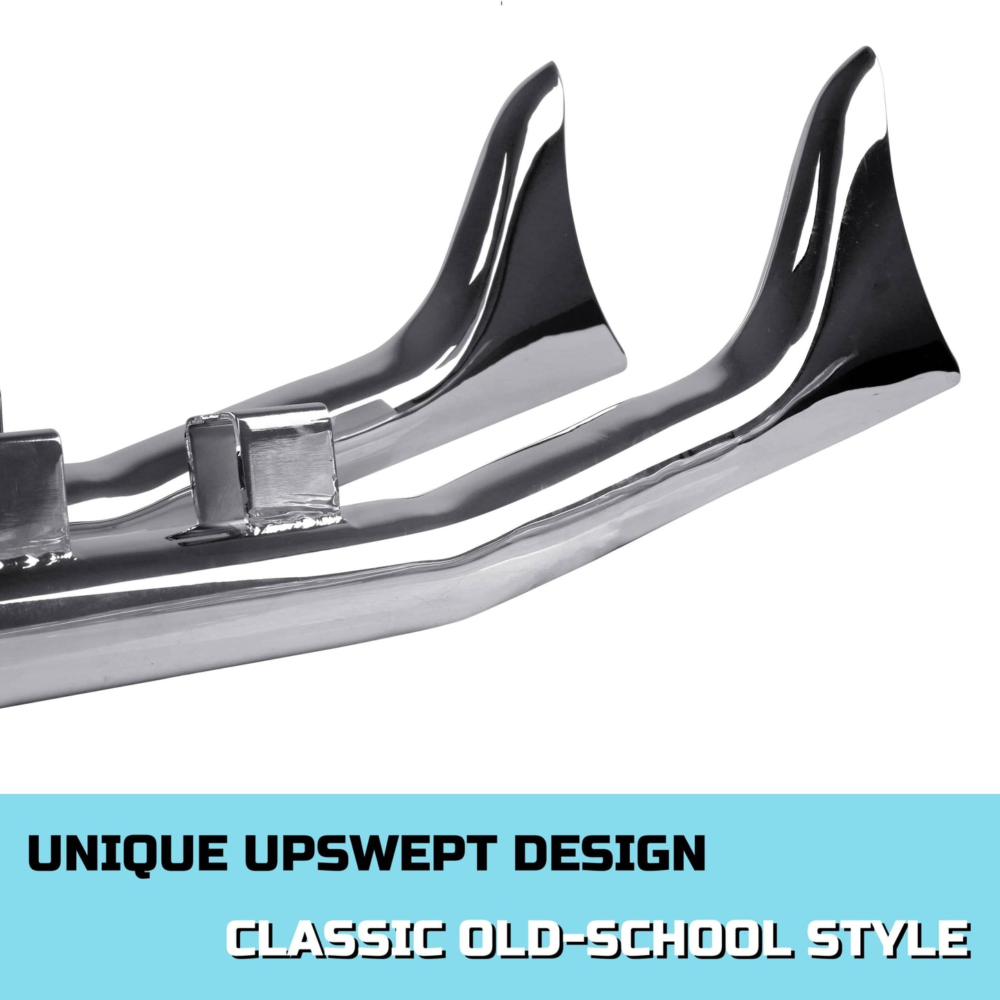 Upswept Fishtail Slip on Exhaust for Harley Davidson 95-16 Touring & Bagger