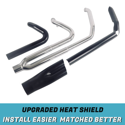 Rumble Tone 2 Into 1 Exhaust For Harley Touring Exhaust 2017-up Models