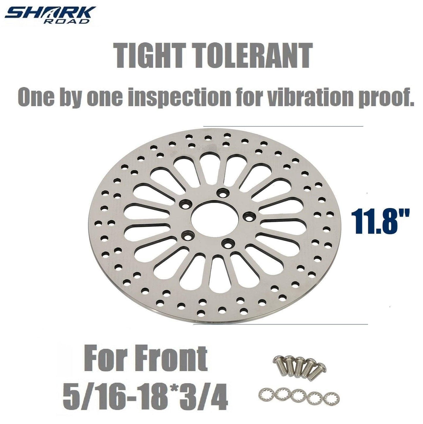 2008-2013 11.8" Front Brake Rotor Disc For Harley Touring Super Spoke Polished