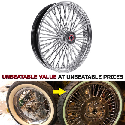 SHARKROAD 21X3.5" Front Fat Spoke Wheel ABS SD for 08-UP Harley Softail