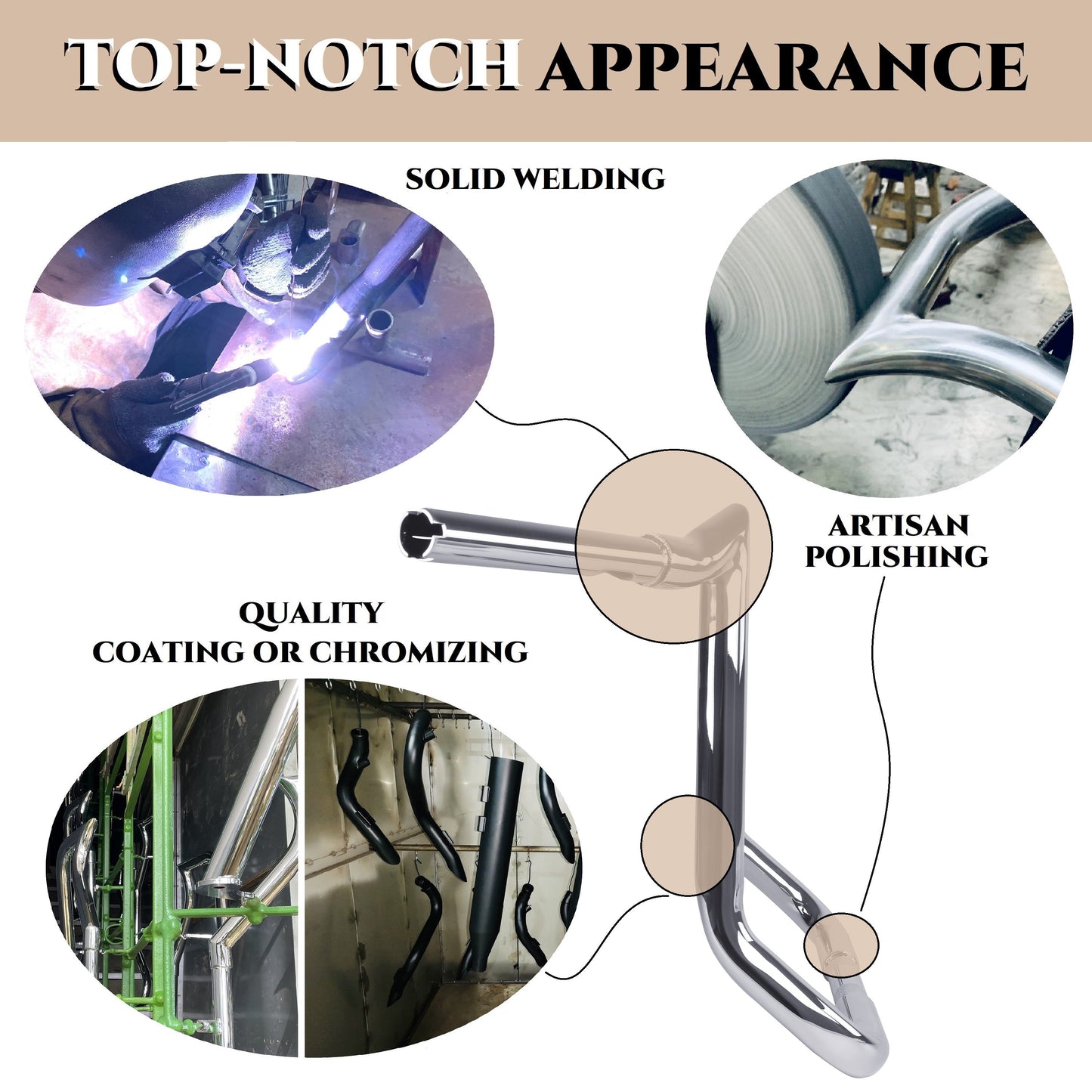 SHARKROAD 1-1/4'' Pre-wired Motorcycle Handlebar for Harley 2014-Up Street Glide, Electra