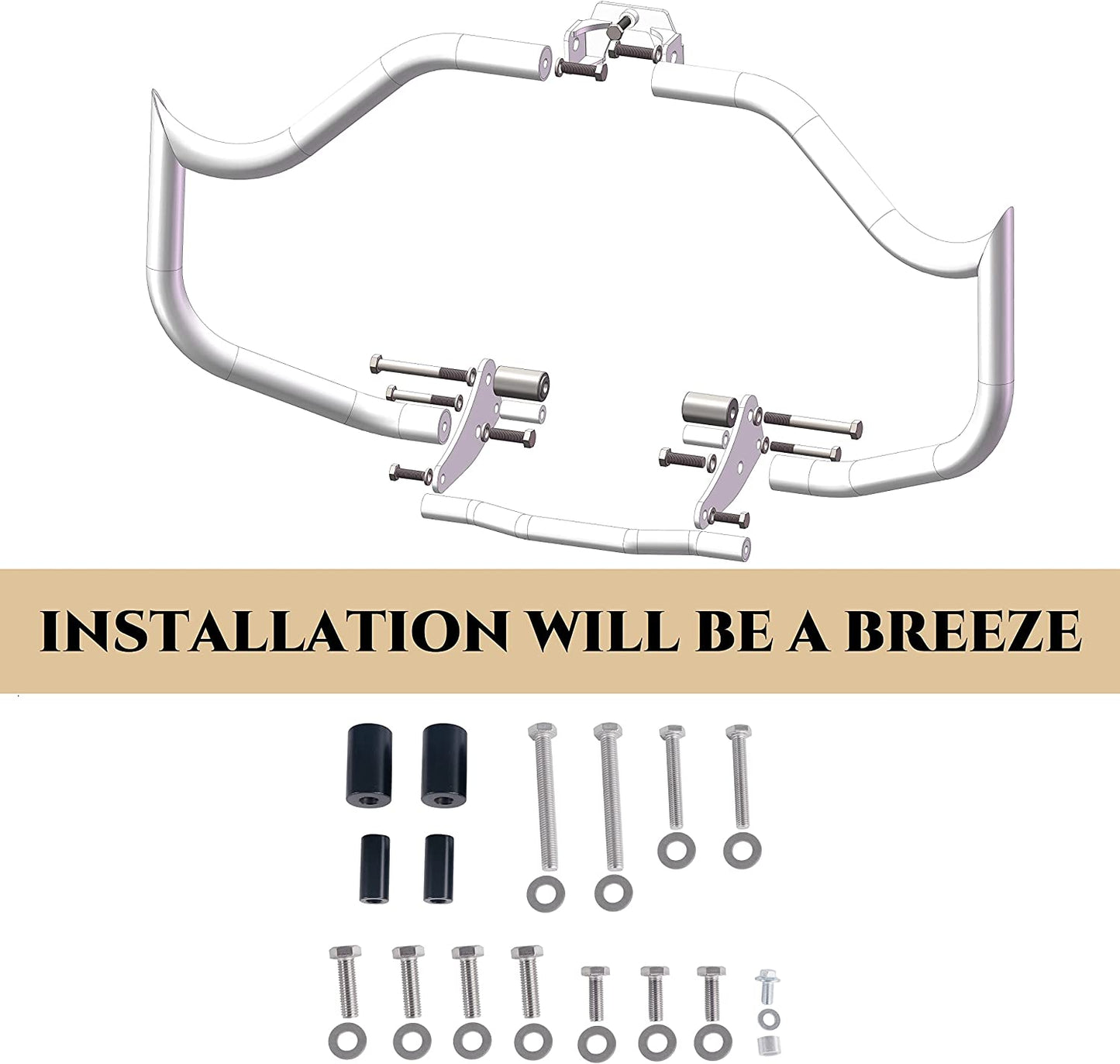 Sharkroad 1.5-INCH Fat Engine Guards for BMW 2020- up R18