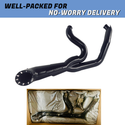 2-1 for 06-17 Harley Dyna Street Bob Exhaust, Wide Glide & Dyna Lowrider Exhaust