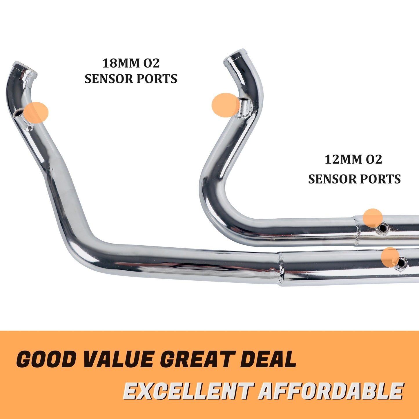 SHARKROAD Performance 2-1 Full System for Harley Exhaust Pipes 95-16 Touring.