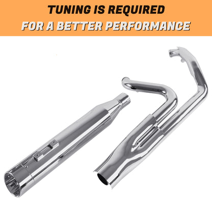 SHARKROAD Performance 2-1 Full System for Harley Exhaust Pipes 95-16 Touring.