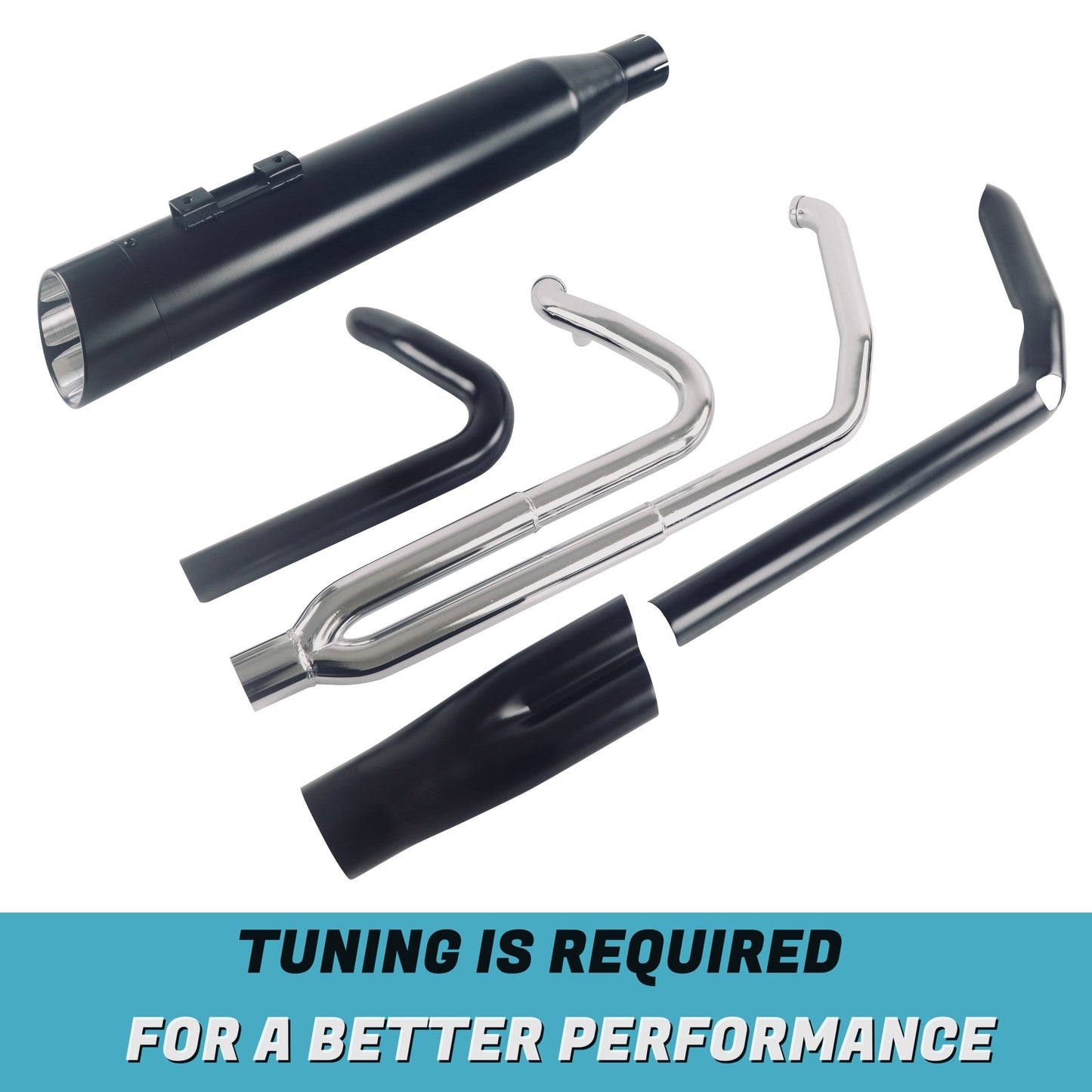 Rumble Tone 2 Into 1 Exhaust For Harley Touring Exhaust 2017-up Models