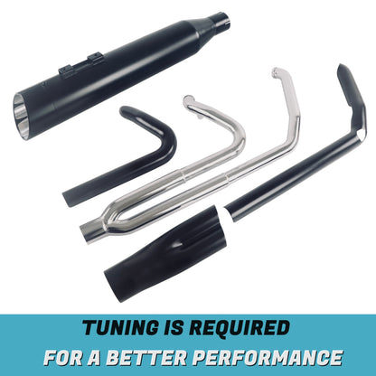 Rumble Tone 2 Into 1 Exhaust For Harley Touring Exhaust 2017-up Models