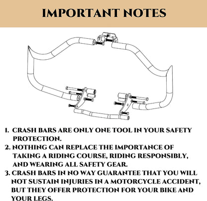 Sharkroad 1.5-INCH Fat Engine Guards for BMW 2020- up R18