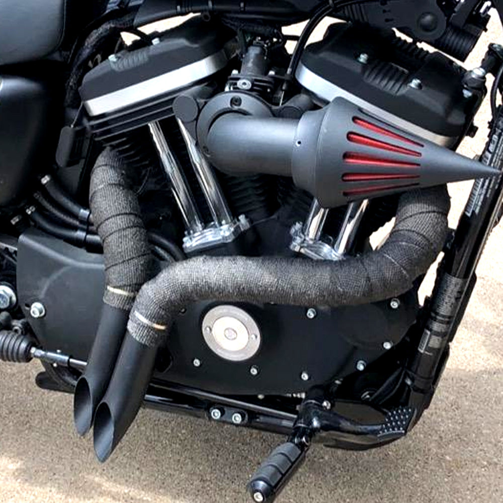 1984-UP 2 inches LAF Drag Pipes Wrapped Exhaust For Harley Softail Sportster 883