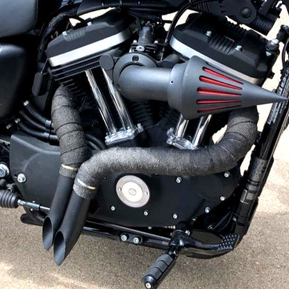 1984-UP 2 inches LAF Drag Pipes Wrapped Exhaust For Harley Softail Sportster 883