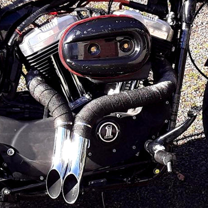 1984-UP 2 inches LAF Drag Pipes Wrapped Exhaust For Harley Softail Sportster 883