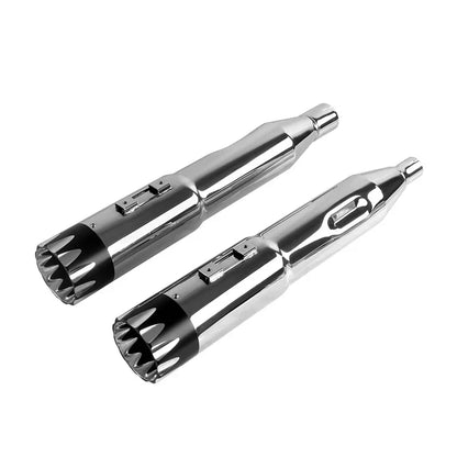 5.0'' Chrome Slip on Mufflers for Harley Touring 1995-2024 Exhaust, Upgrading Style