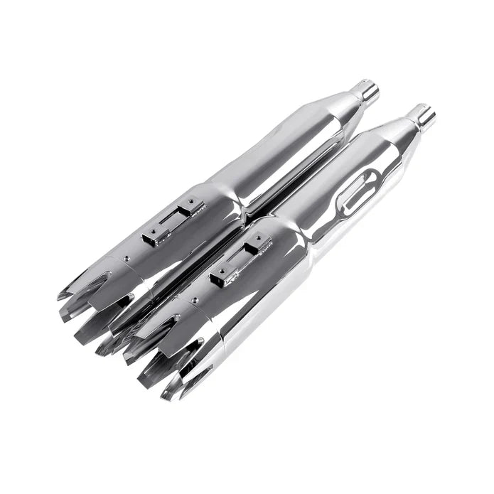 5.0'' Chrome Slip on Mufflers for Harley Touring 1995-2024 Exhaust, Upgrading Style