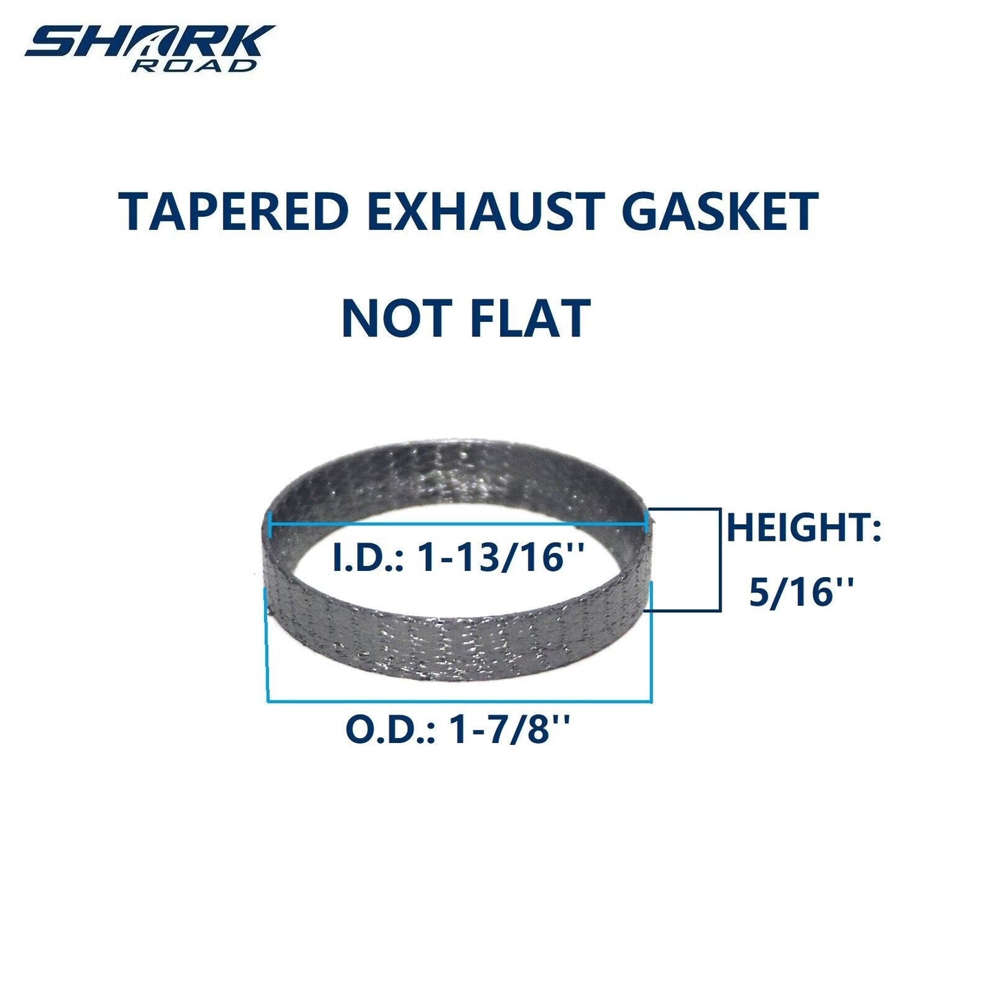SHARKROAD Exhaust Gasket, Tapered Exhaust Gasket For Harley, 1984-2022 Touring