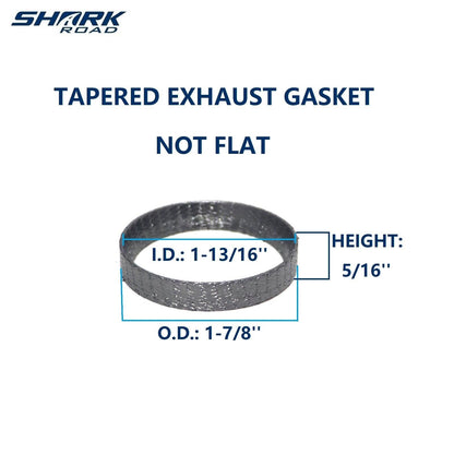 SHARKROAD Exhaust Gasket, Tapered Exhaust Gasket For Harley, 1984-2022 Touring