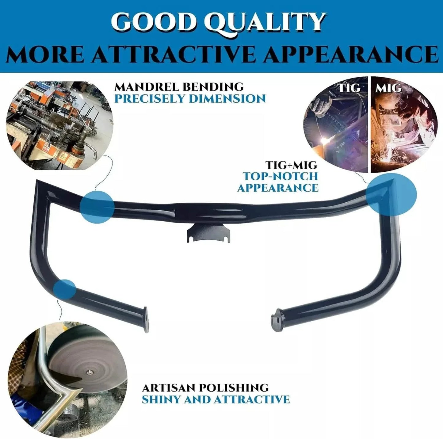 ANIT 1.5'' Tough Engine Guard for Harley Davidson Touring 2009-Up Black