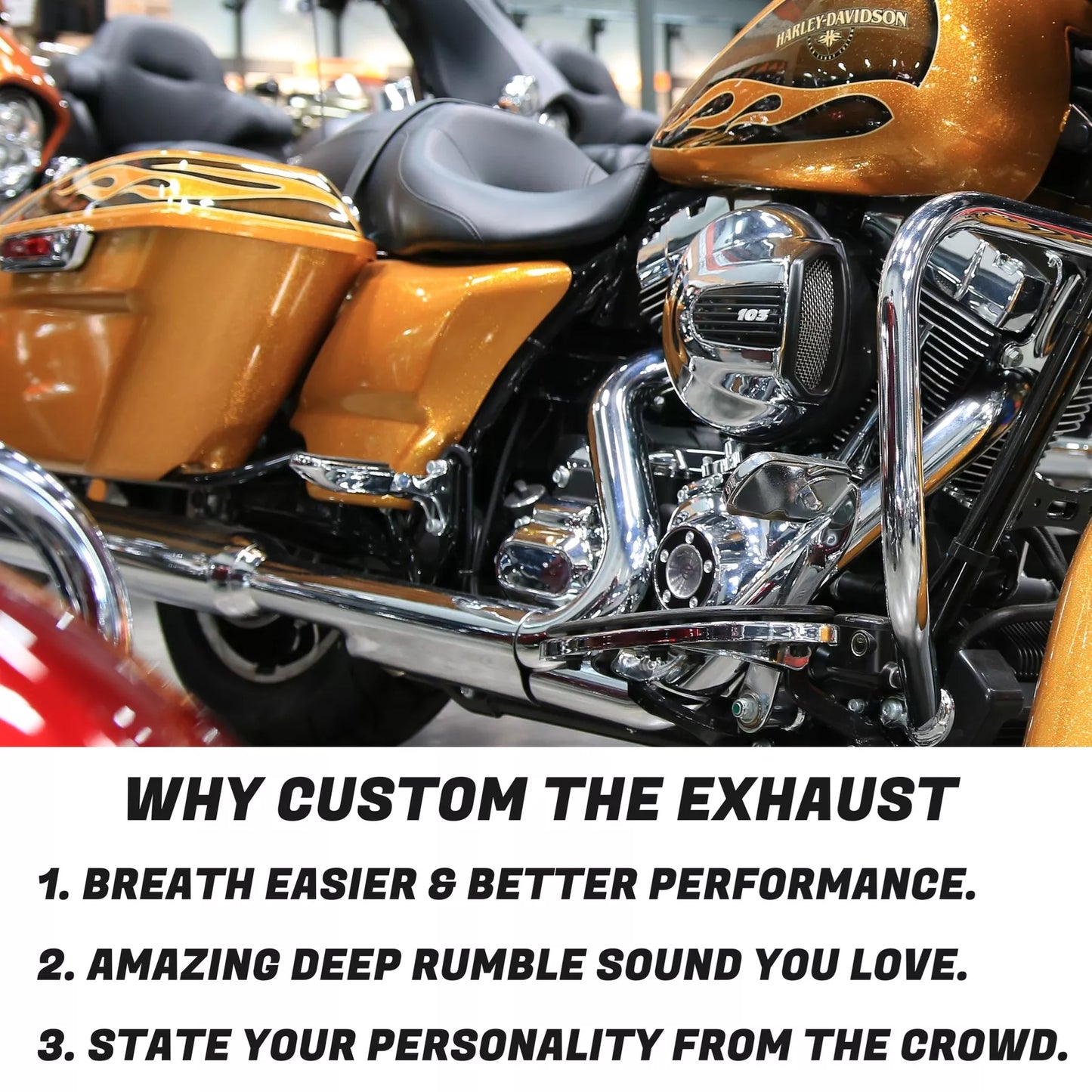 SHARKROAD 2-1 Exhaust System For Harley Touring Exhaust For 2017-Up